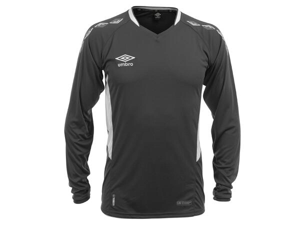 UMBRO UX-1 Jersey LS jr Sort/Hvit 116 Flott langermet spillertrøye 